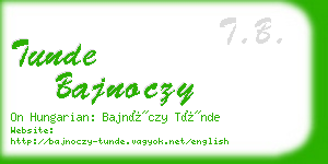 tunde bajnoczy business card
